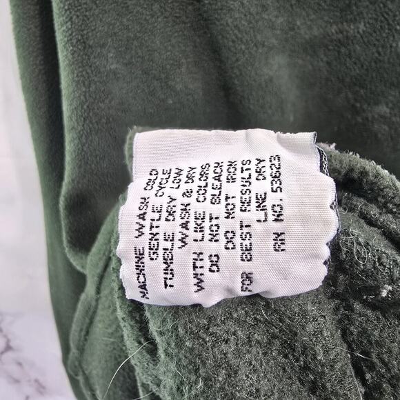 Vintage Shirt Jacket Mens XL Fleece Green 90s Button Shacket Moose Creek - Picture 8 of 11